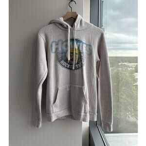 Howies Hockey Gray Pullover Fleece Hoodie Graphic Logo Pockets Drawstring M